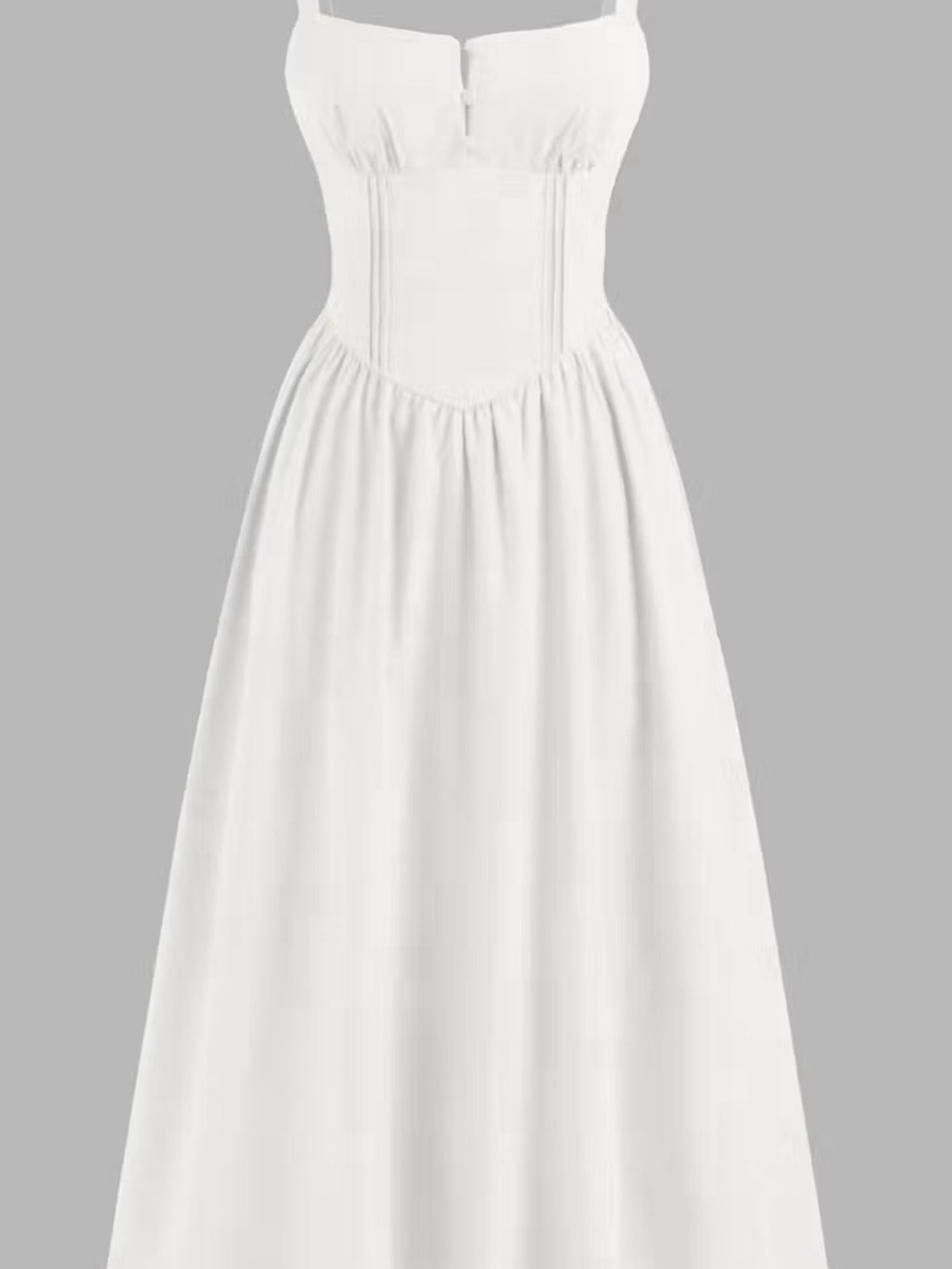 NWT CIDER Cotton-Blend Square Neck Lace Up Ruffle Maxi Dress Sz S - Picture 3 of 9